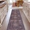 Edge Collections - 2'6'' x 10' - Burgundy - Area Rug Washable Low-Pile Non-Slip Foldable Kid & Pet Friendly - 1 Piece